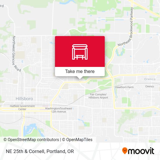 NE 25th & Cornell map