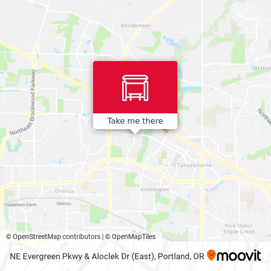 Mapa de NE Evergreen Pkwy & Aloclek Dr (East)