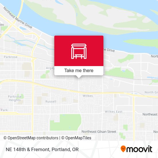 NE 148th & Fremont map