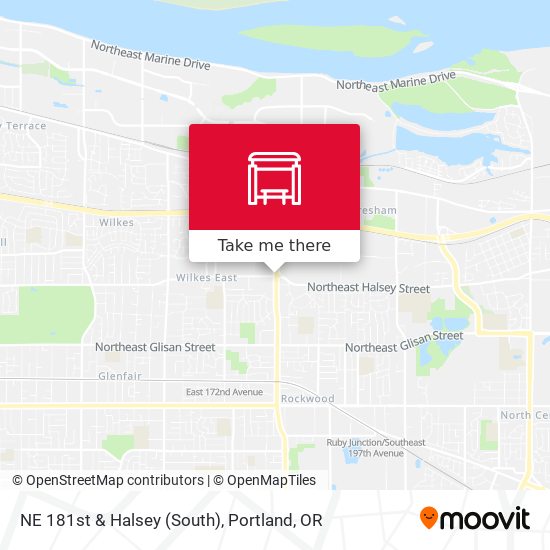 NE 181st & Halsey (South) map