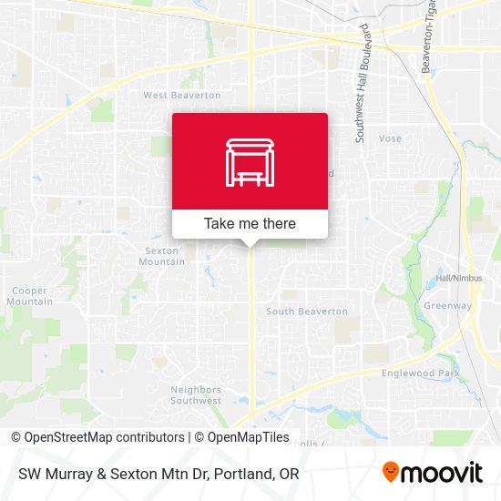 SW Murray & Sexton Mtn Dr map