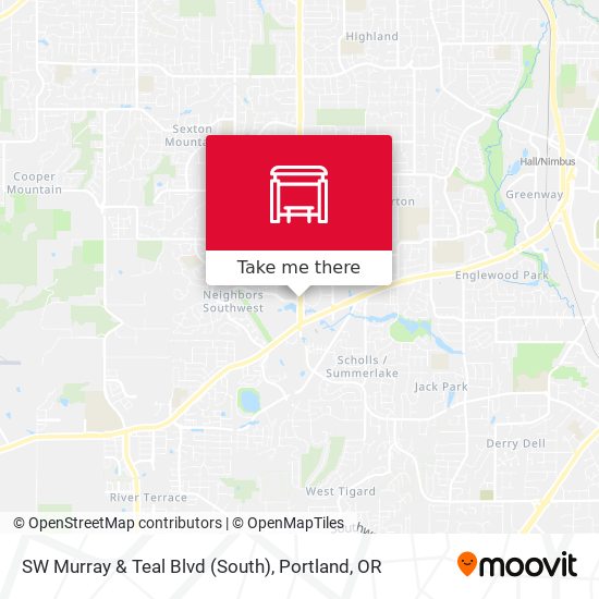 SW Murray & Teal Blvd (South) map