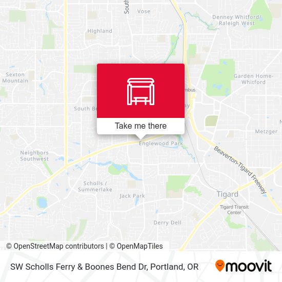 Mapa de SW Scholls Ferry & Boones Bend Dr