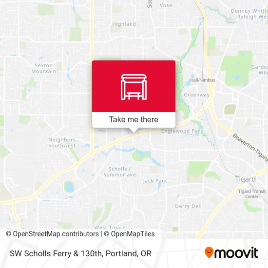 Mapa de SW Scholls Ferry & 130th