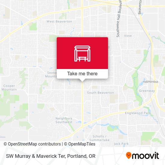 SW Murray & Maverick Ter map