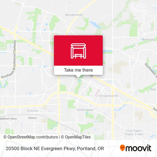 20500 Block NE Evergreen Pkwy map