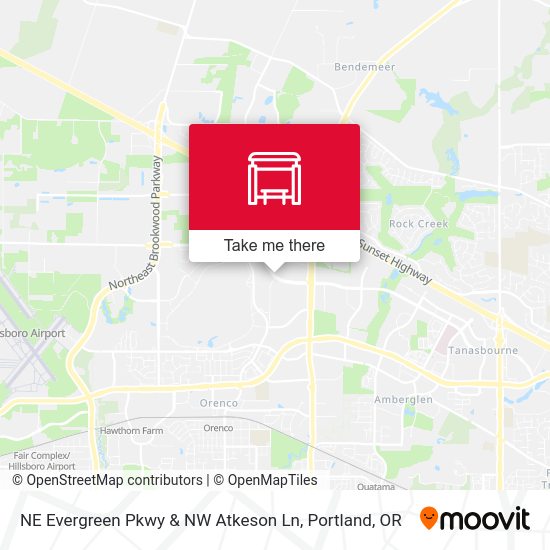 NE Evergreen Pkwy & NW Atkeson Ln map