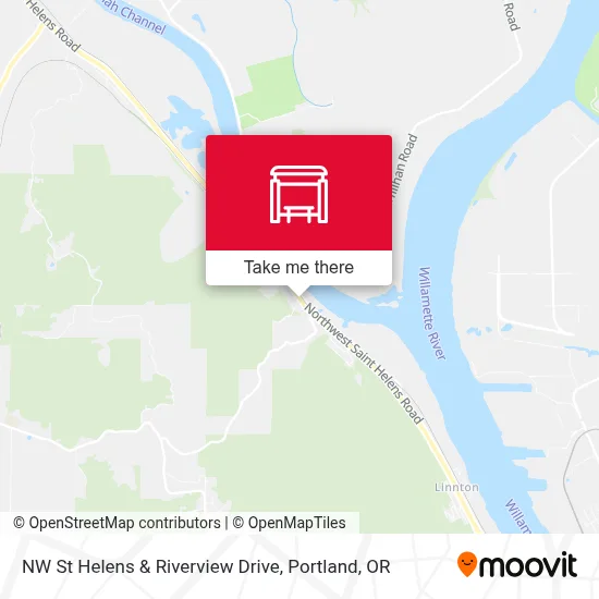 NW St Helens & Riverview Drive map