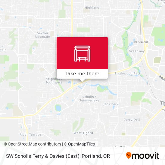 SW Scholls Ferry & Davies (East) map