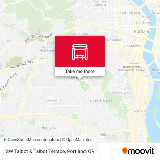 SW Talbot & Talbot Terrace map