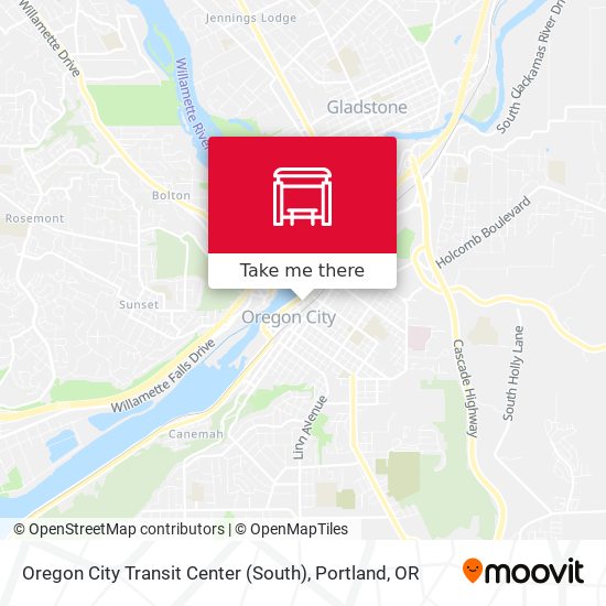 Oregon City Transit Center (South) map