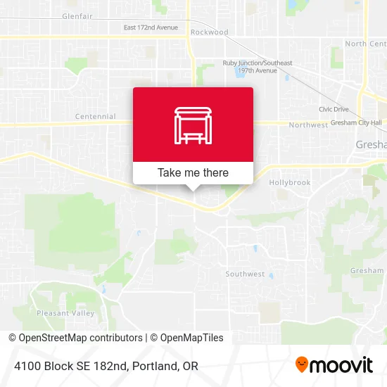 4100 Block SE 182nd map
