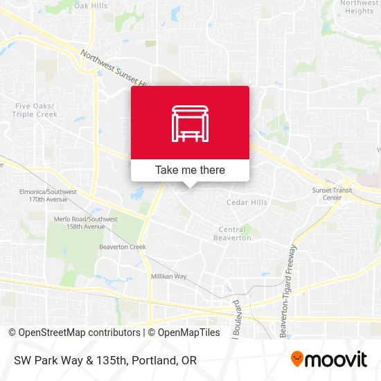 SW Park Way & 135th map