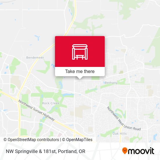 NW Springville & 181st map