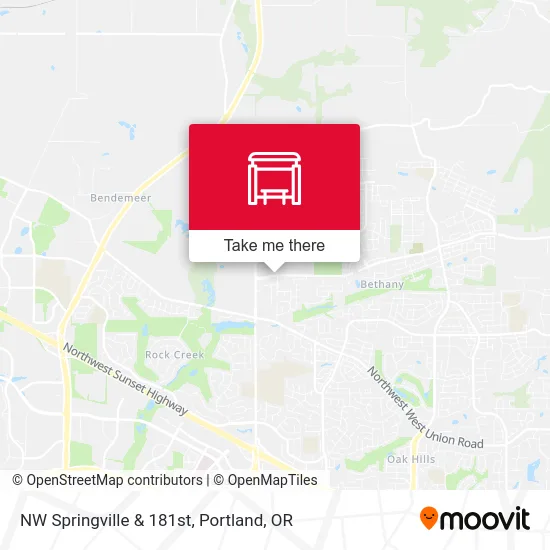 NW Springville & 181st map