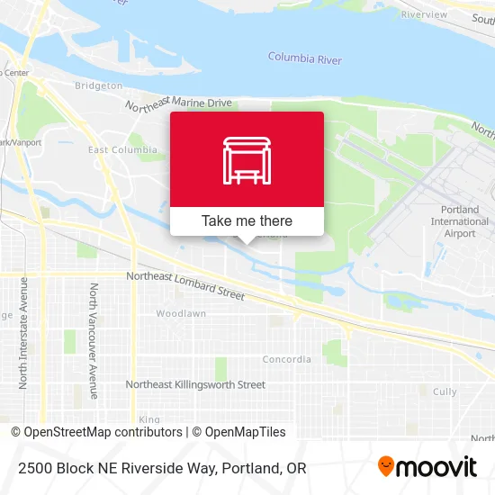 2500 Block NE Riverside Way map