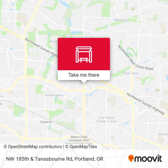 NW 185th & Tanasbourne Rd (North) map