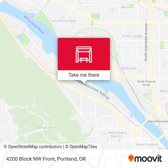 Mapa de 4200 Block NW Front