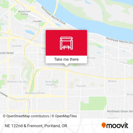 NE 122nd & Fremont map