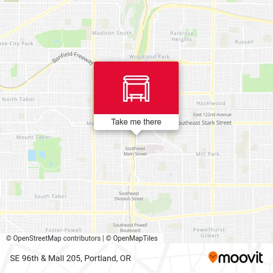 SE 96th & Mall 205 map