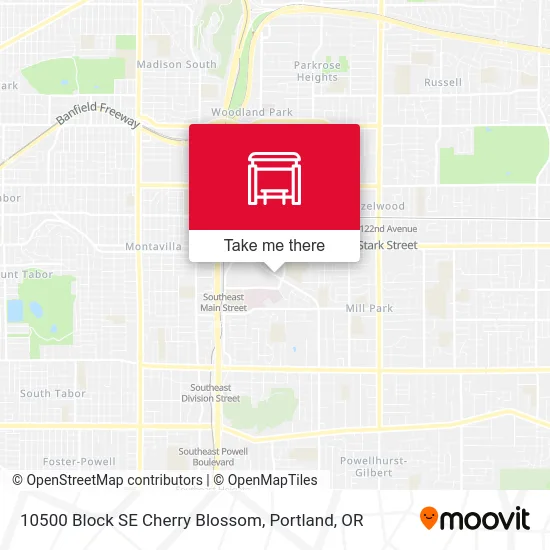 10500 Block SE Cherry Blossom map