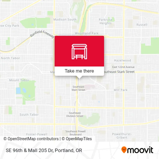 SE 96th & Mall 205 Dr map