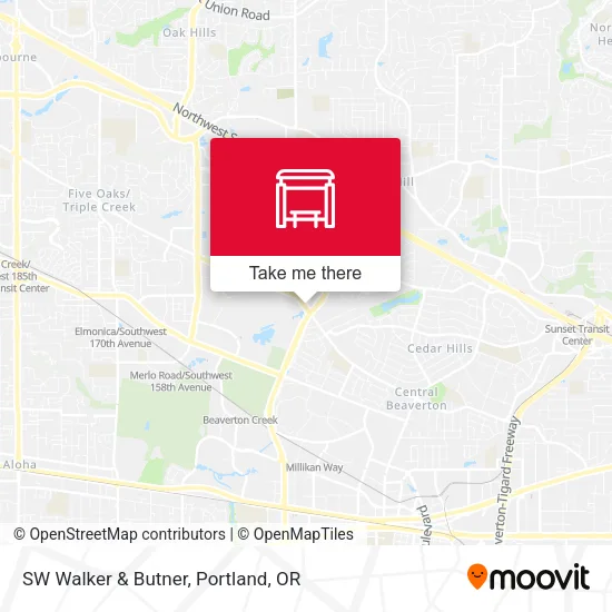 SW Walker & Butner map