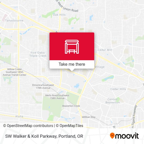 SW Walker & Koll Parkway map