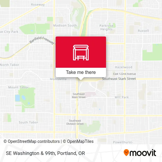 SE Washington & 99th map