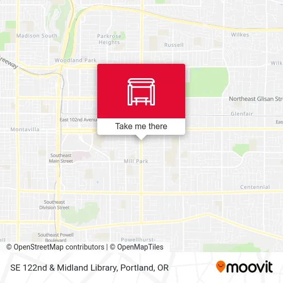 Mapa de SE 122nd & Midland Library