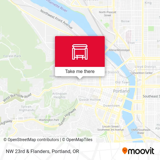 NW 23rd & Flanders map
