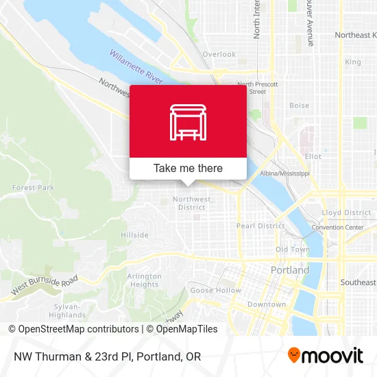 Mapa de NW Thurman & 23rd Pl