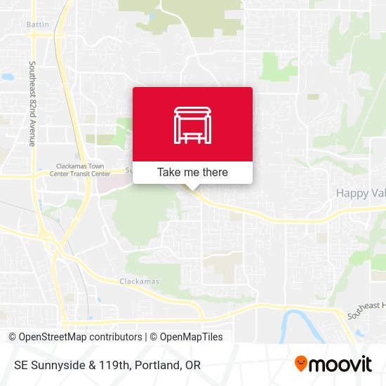 SE Sunnyside & 119th map