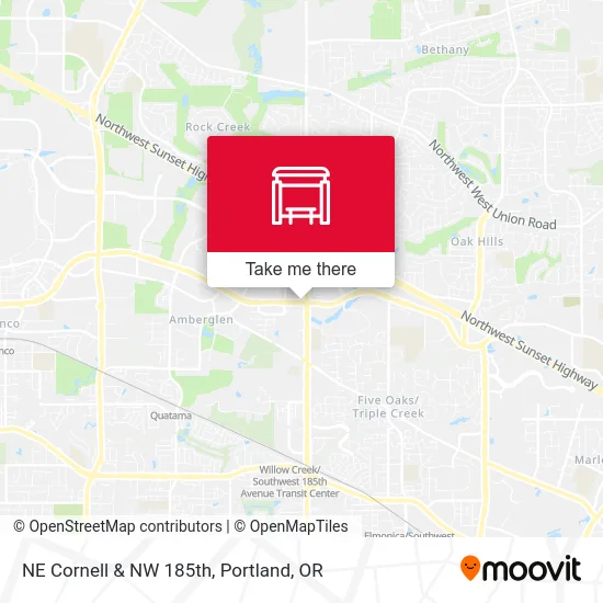 Mapa de NE Cornell & NW 185th