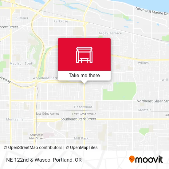 NE 122nd & Wasco map