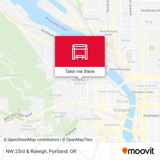 NW 23rd & Raleigh map