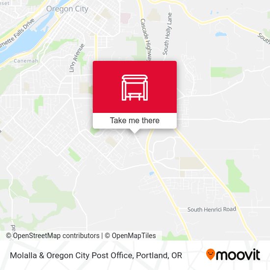 Molalla & Oregon City Post Office map