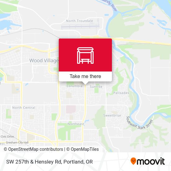 SW 257th & Hensley Rd map