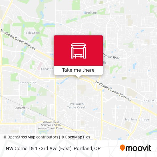 NW Cornell & 173rd Ave (East) map