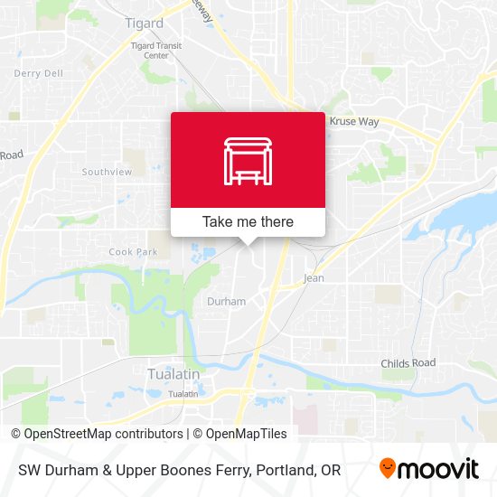 SW Durham & Upper Boones Ferry map