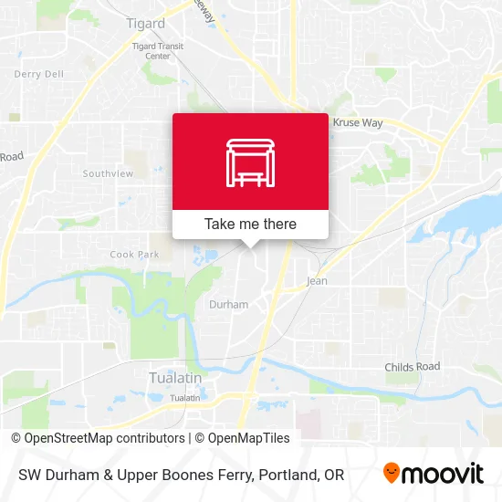 SW Durham & Upper Boones Ferry map