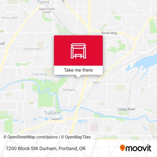 7200 Block SW Durham map