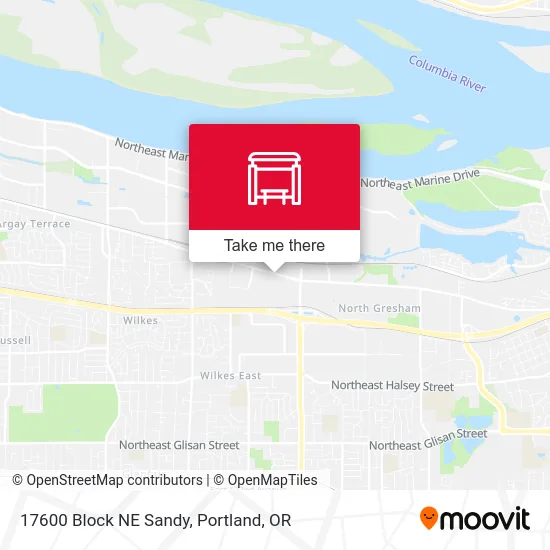 17600 Block NE Sandy map