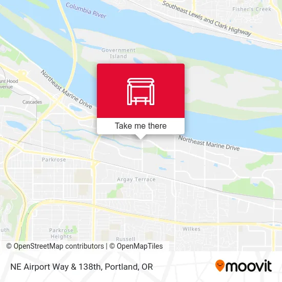 Mapa de NE Airport Way & 138th