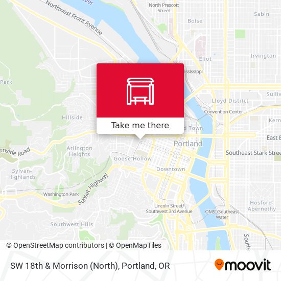 SW 18th & Morrison (North) map