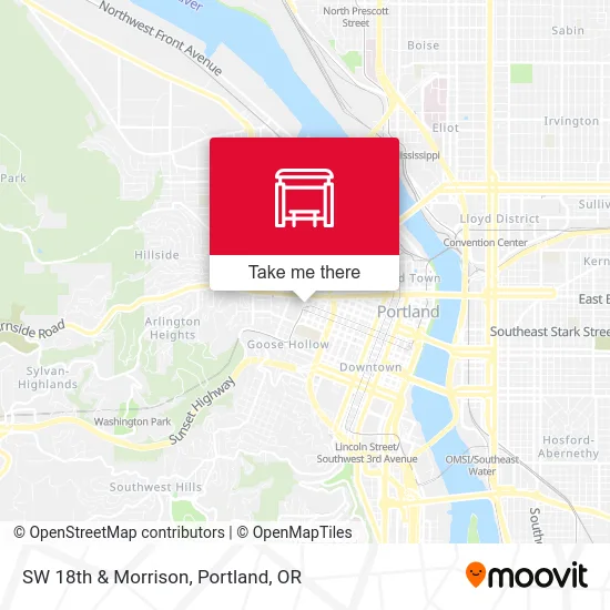 Mapa de SW 18th & Morrison