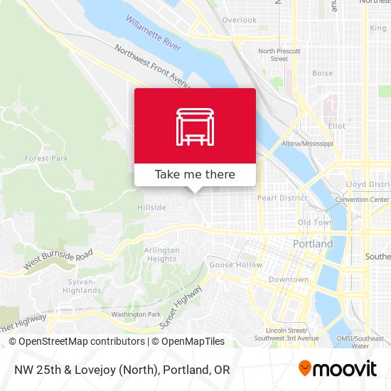 NW 25th & Lovejoy (North) map