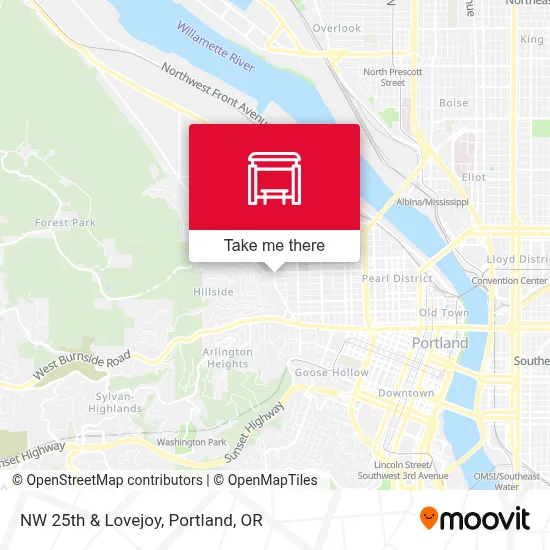NW 25th & Lovejoy map