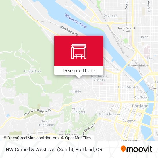 NW Cornell & Westover (South) map