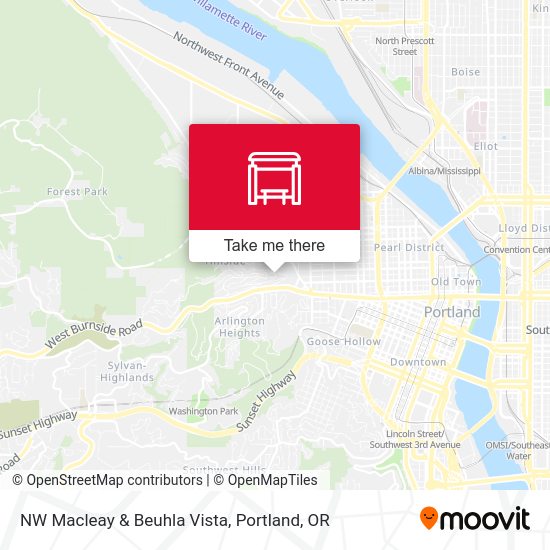 NW Macleay & Beuhla Vista map